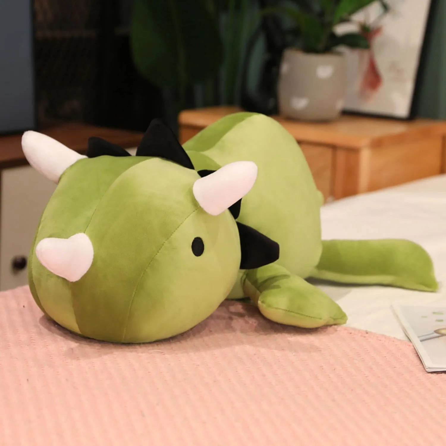 SQEQE Weighted Dinosaur Plush, Weighted Dinosaur Stuffed Animal, Weighted Dinosaur Plushies Weighted Dino Pillow Toy Gift for Kids Adults 9.8 Inch, 0.8 Lbs