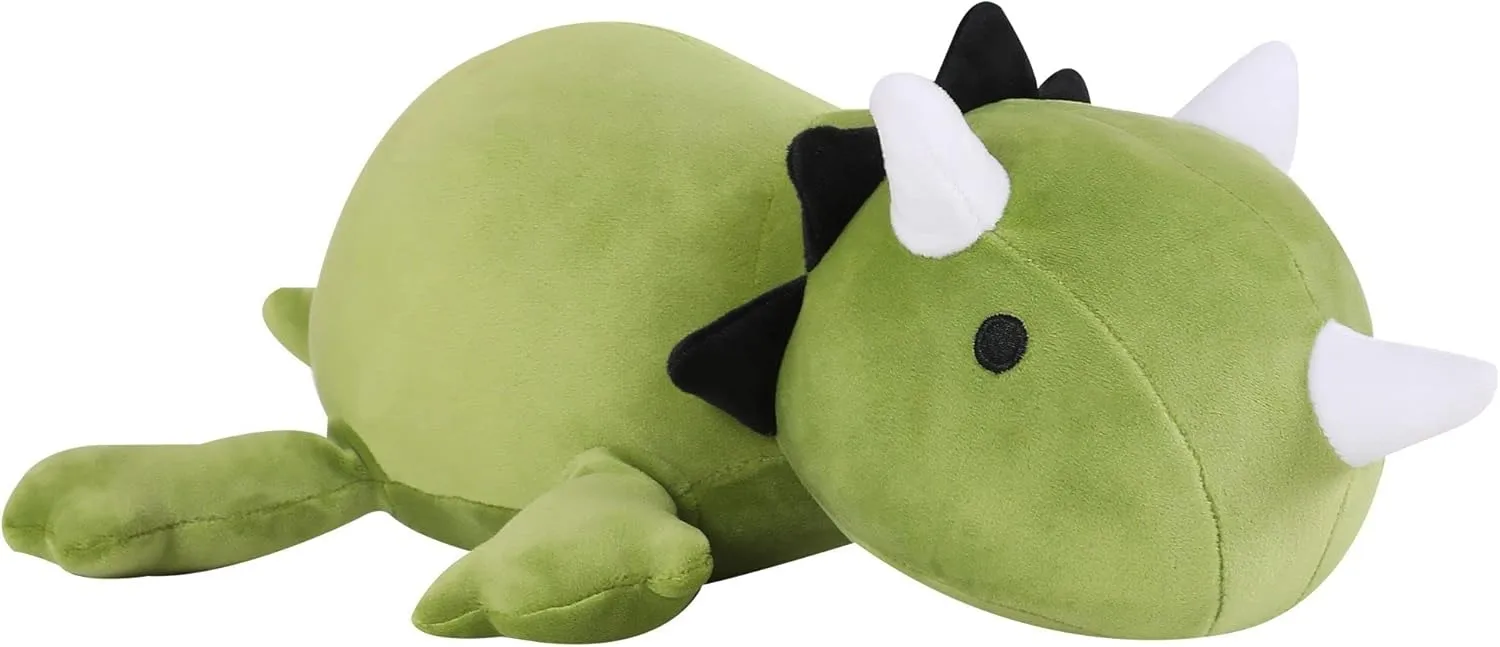SQEQE Weighted Dinosaur Plush, Weighted Dinosaur Stuffed Animal, Weighted Dinosaur Plushies Weighted Dino Pillow Toy Gift for Kids Adults 9.8 Inch, 0.8 Lbs