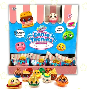 Squeezamals Eenie Teenies 10pks with an Eenie Teenie Character in Each! Collect All 24 Characters from World of Food Series! Mini-Blind Packed Fun! Made, Safe Materials