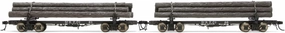 St. Regis Paper Skeleton Log Cars #61 & #66 HO Scale Two-Pack Model Train Lumber Rail Cars HR6632