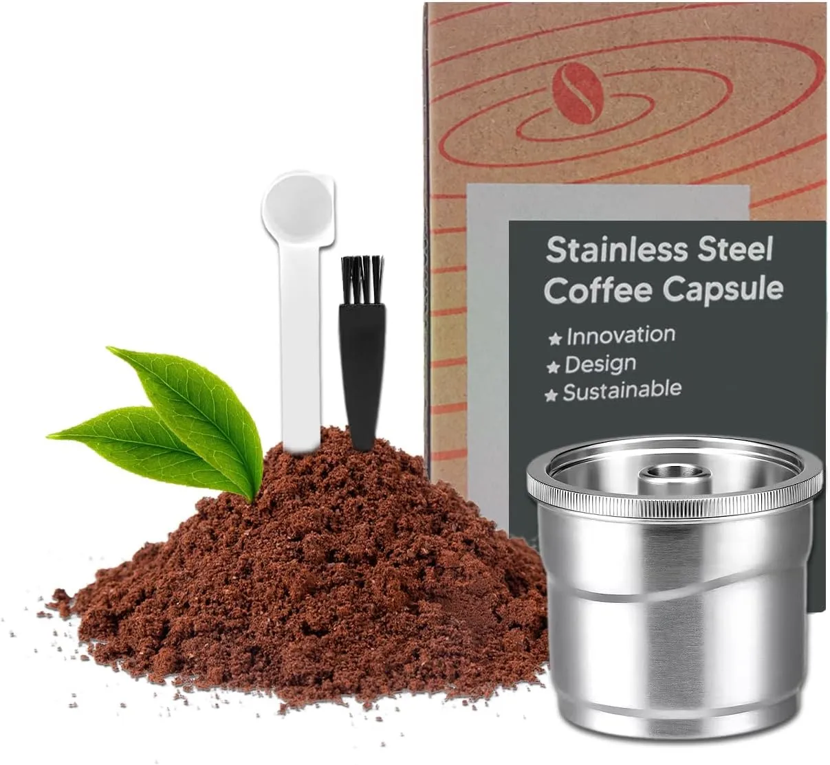 Stainless Steel Coffee Capsules, Reusable Espresso Capsules Refillable Coffee Capsule Compatible with ILLY Coffee Machine for Y1.1 Y3 Y5 X7.1 X9