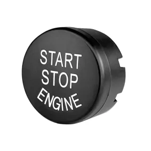 Start Stop Engine Switch Button Cover for BMW 1 2 3 5 X1 X3 X4 X5 X6 Series F Chassis F20 F21 F22 F30 F35 F10 F18 Etc with Off Button (Matte Black)