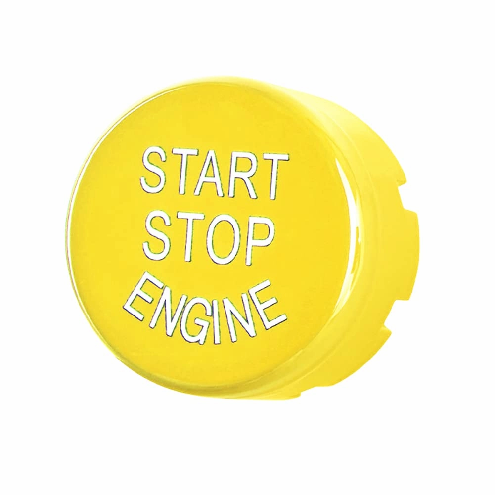 Start Stop Engine Switch Button Cover for BMW 1 2 3 5 X1 X3 X4 X5 X6 Series F Chassis F20 F21 F22 F30 F35 F10 F18 Etc with Off Button (Yellow)