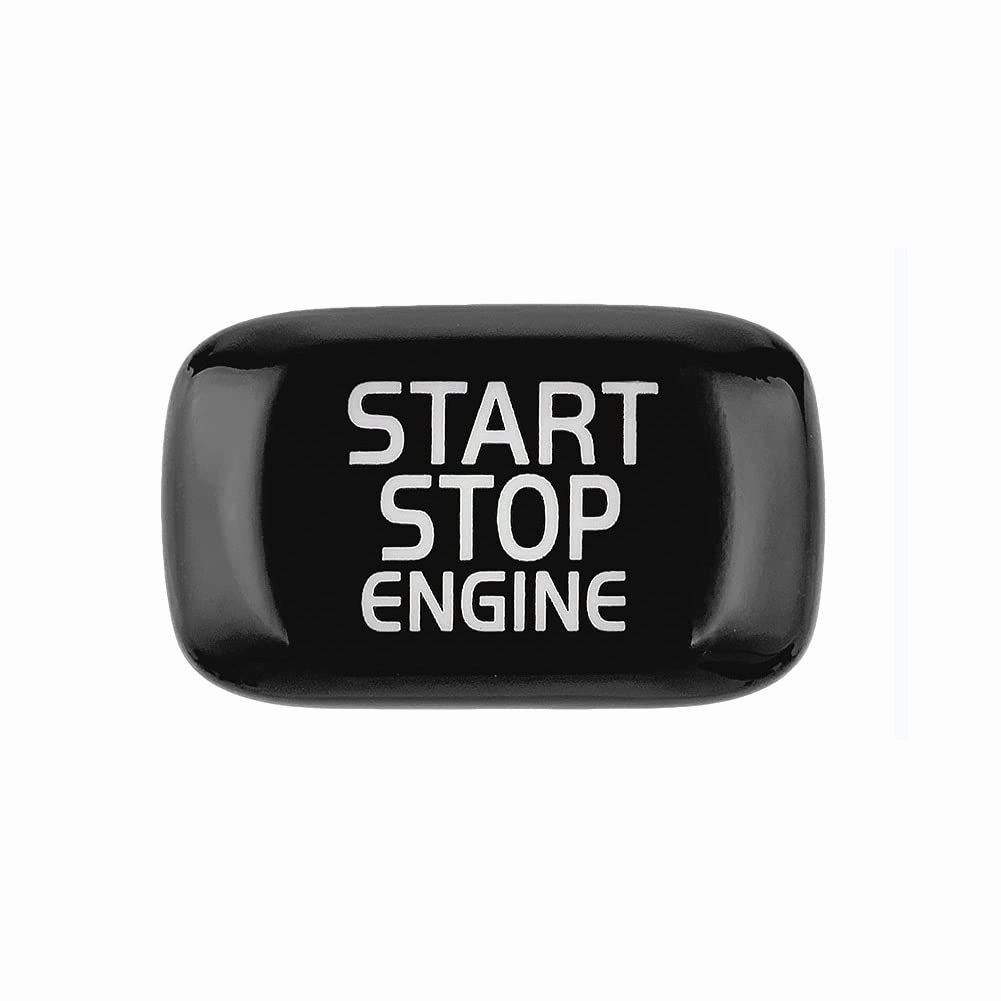 Start Stop Engine Switch Button Decoration Cover Modifications for Volvo V40 V60 S60 XC60 V50 V70 XC70 (Black)
