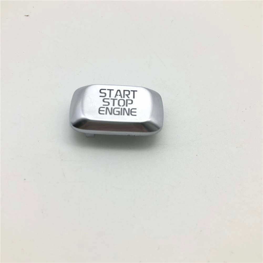 Start Stop Engine Switch Button Decoration Cover Modifications for Volvo V40 V60 S60 XC60 V50 V70 XC70 (Silver)