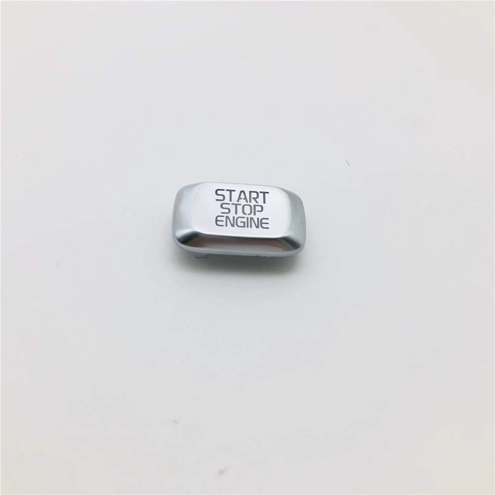 Start Stop Engine Switch Button Decoration Cover Modifications for Volvo V40 V60 S60 XC60 V50 V70 XC70 (Silver)