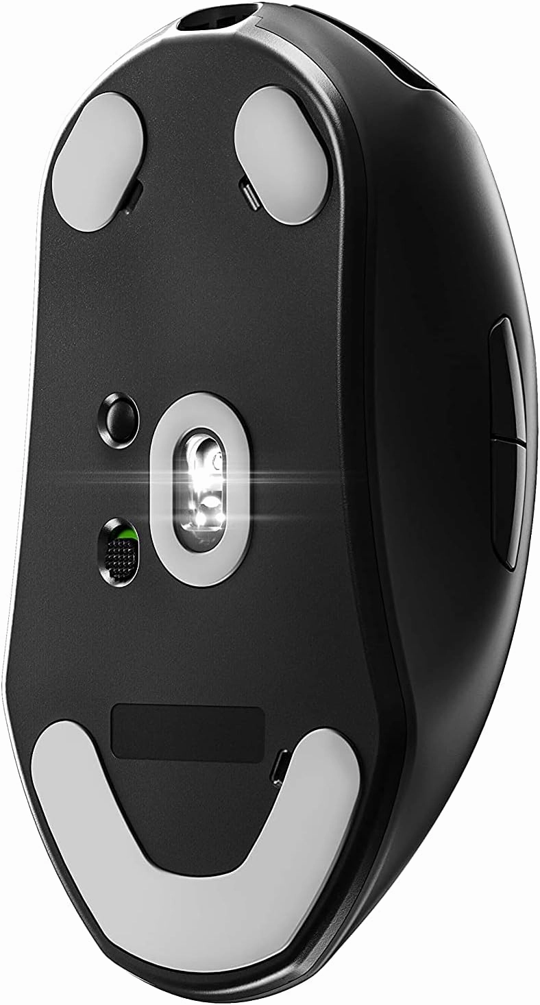 SteelSeries Prime Wireless FPS Gaming Mouse with Magnetic Optical Switches and 5 Programmable Buttons – USB-C – 18,000 CPI TrueMove Air Optical Sensor – Prism RGB Lighting - Black (Renewed)