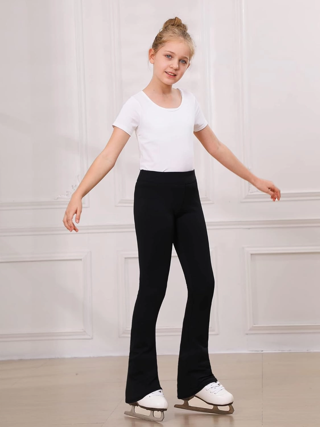 Stelle Girl's Figure Skating Pants Ice Skating Leggings Polar Fleece Warm Practice Training Wear