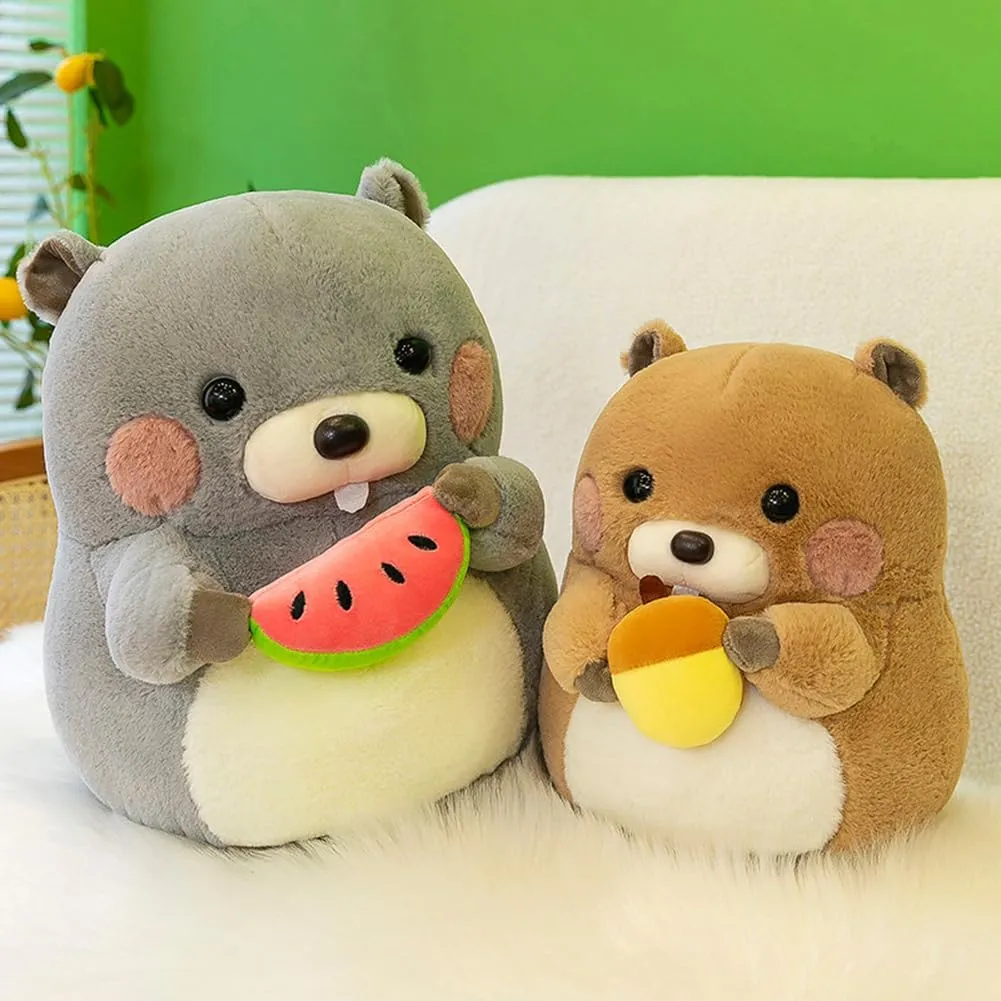 Stuffed Plush Toy, Cartoon Groundhog Plush Doll Toys Plushie for Toddlers Boys Girls Birthday Party Favors Gifts