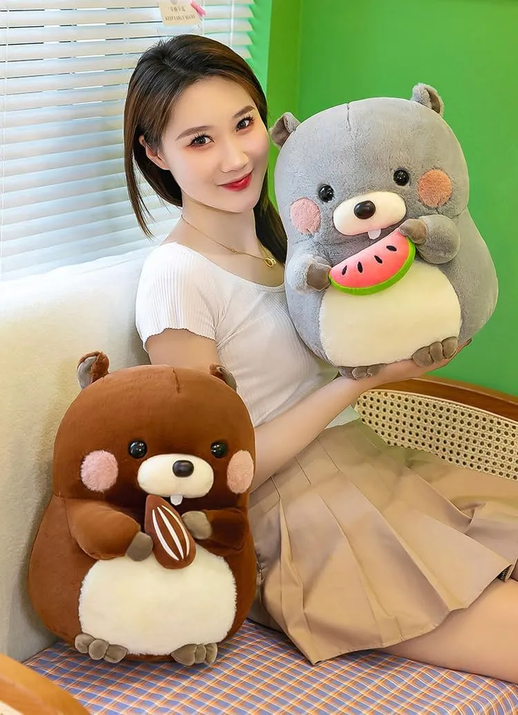 Stuffed Plush Toy, Cartoon Groundhog Plush Doll Toys Plushie for Toddlers Boys Girls Birthday Party Favors Gifts