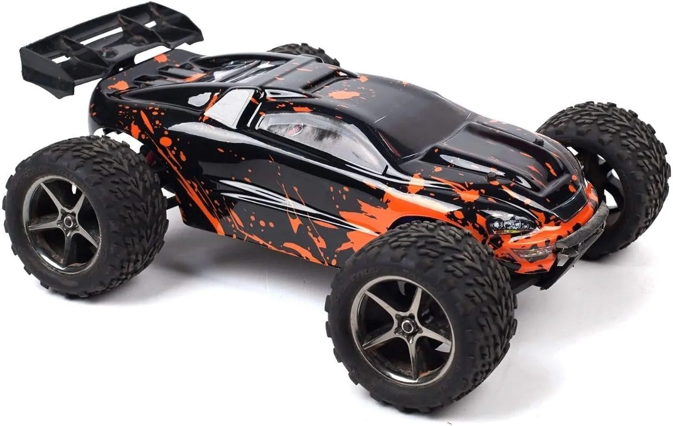 SummitLink Compatible Custom Body Muddy Orange Over Black Replacement for 1/16 Scale RC Car or Truck (Truck not Included) ERMN-BR-03