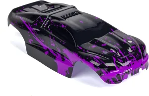 SummitLink Custom Body Muddy Purple Over Black Style Compatible for e-Revo Mini 1/16 Scale RC Car or Truck (Truck not Included) ERMN-BP-01