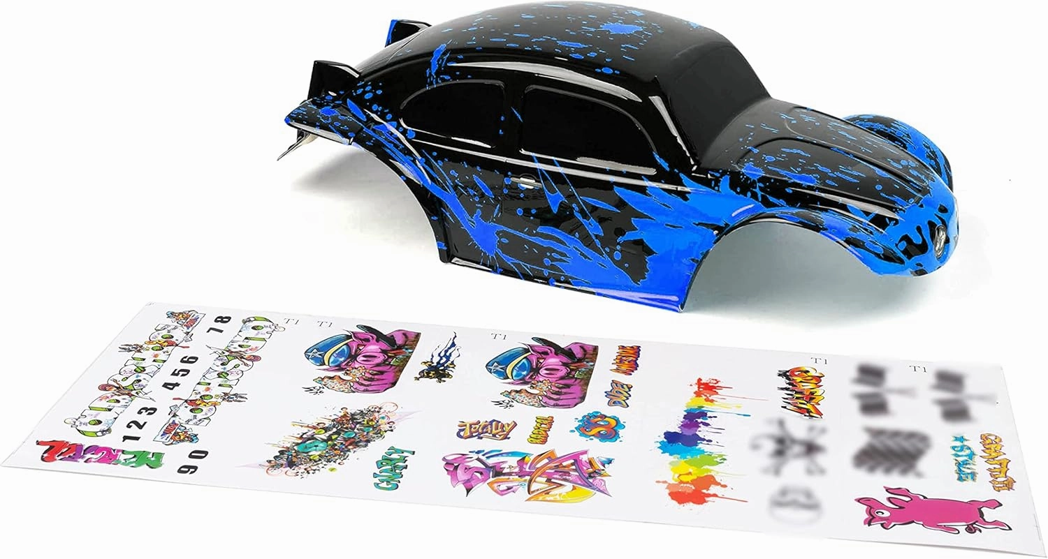 SummitLink Custom Body Compatible for 1/10 1/8 Scale RC Car or Truck (Truck not Included) (Muddy Blue Over Black)