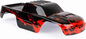 SummitLink Custom Body Compatible for 1/10 Scale RC Car or Truck (Truck not Included) (Muddy Red Over Black)