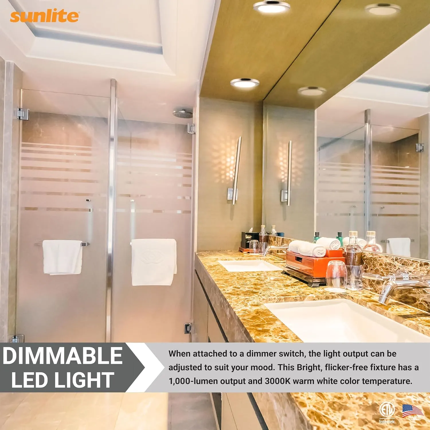 Sunlite LED Surface Mount Mini Downlight, 15 Watt, Dimmable, Brushed Nickel Finish, 30K – Warm White, ETL Listed