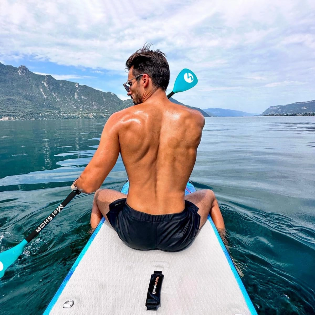 SUP Paddle Board Paddle - Adjustable Paddleboard Paddle Oar 4-Piece Floating Aluminum SUP Kayak Paddle