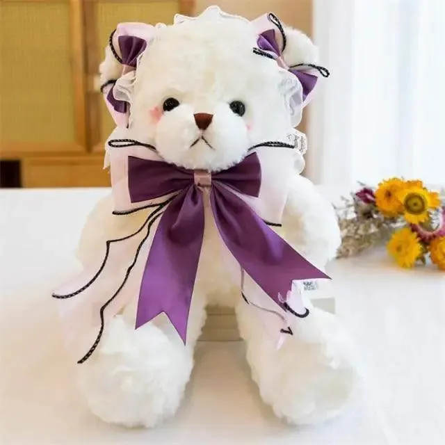 Superior Quality Cute Teddy Bear With Dress Plush Doll Stuffed Animals Kids Toys Room Decor, Christmas,VE Valentine Gifts
