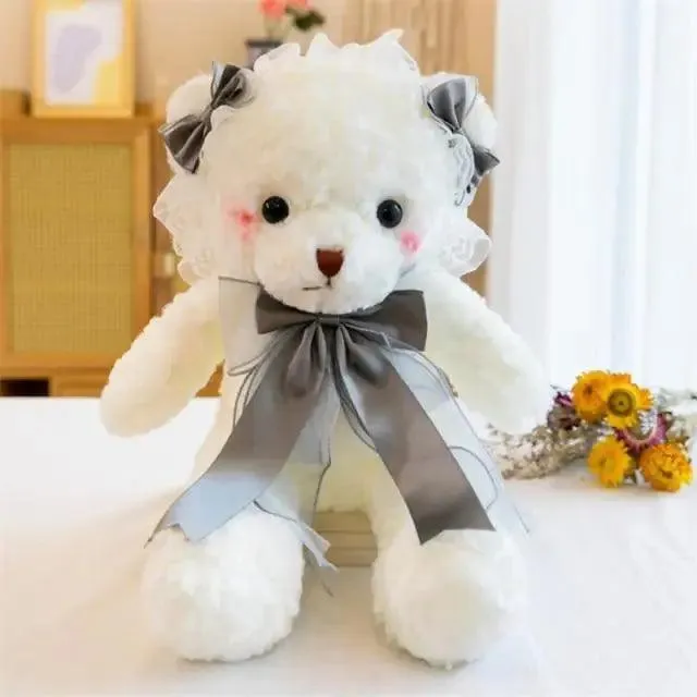 Superior Quality Cute Teddy Bear With Dress Plush Doll Stuffed Animals Kids Toys Room Decor, Christmas,VE Valentine Gifts