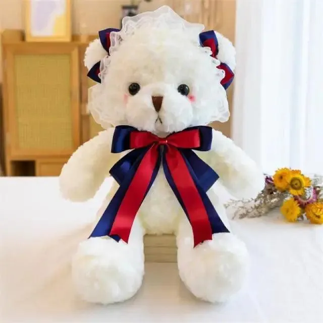 Superior Quality Cute Teddy Bear With Dress Plush Doll Stuffed Animals Kids Toys Room Decor, Christmas,VE Valentine Gifts