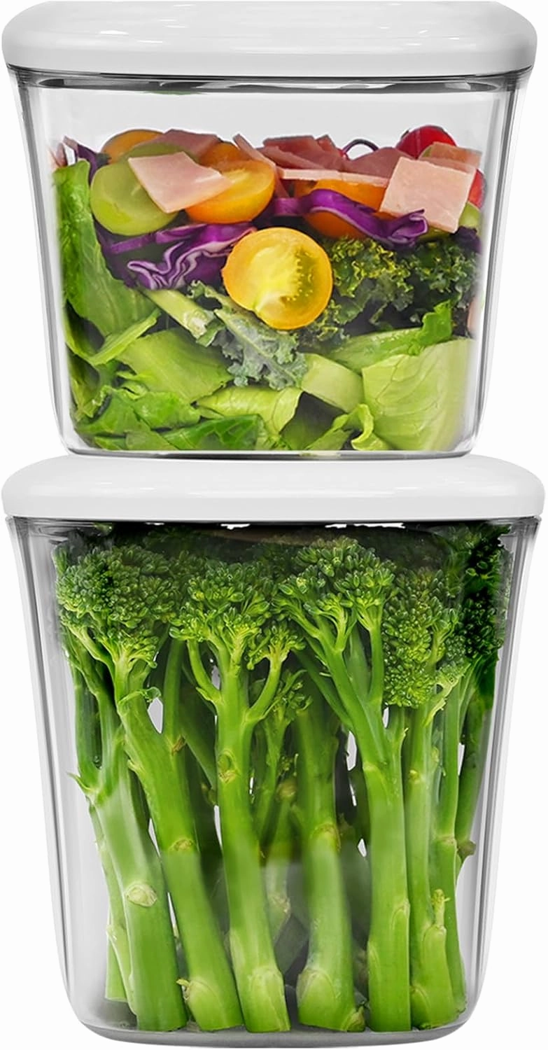 Supplementary Vacuum Seal Containers 1.5L   2L, BPA Free Tritan, Only Works with the Matching VP04 Handheld Vacuum Sealer (Vacuum Sealer Not Included)