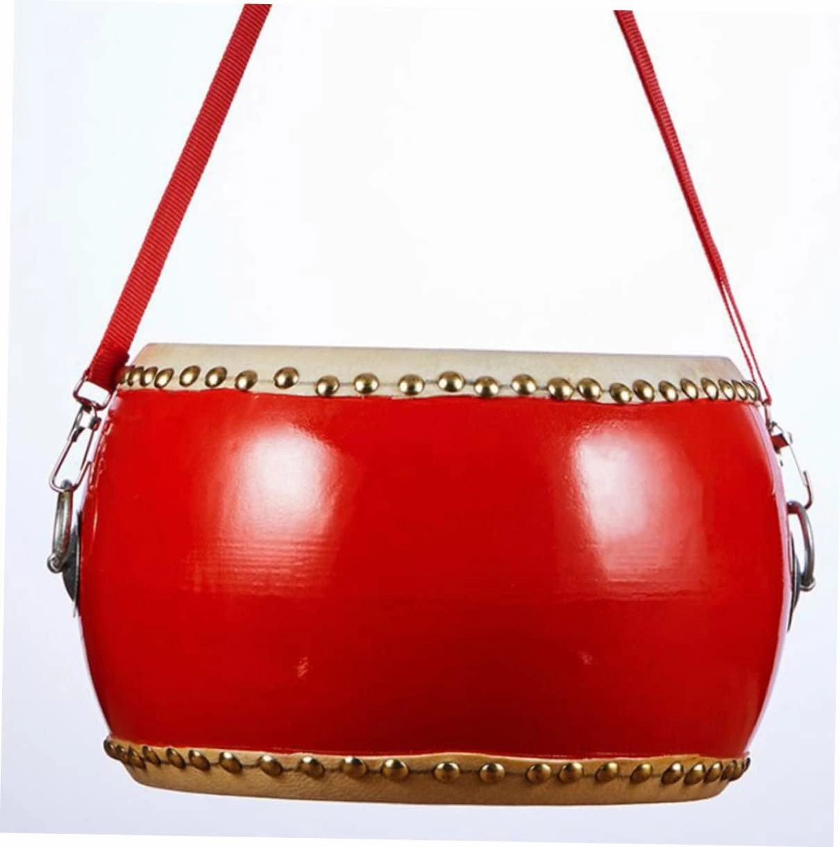 SUPVOX Drum Wooden Percussion Instrument with Straps and Sticks Bright Stimulate Interest Present for Birthday Day