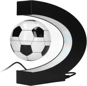 Suspended C Shape Base, Magnetic Floating Soccer Ball Magnetic, Floating Soccer Levitation Soccer with C Shape Base for Kids Magnetic Low Friction Levitating Soccer