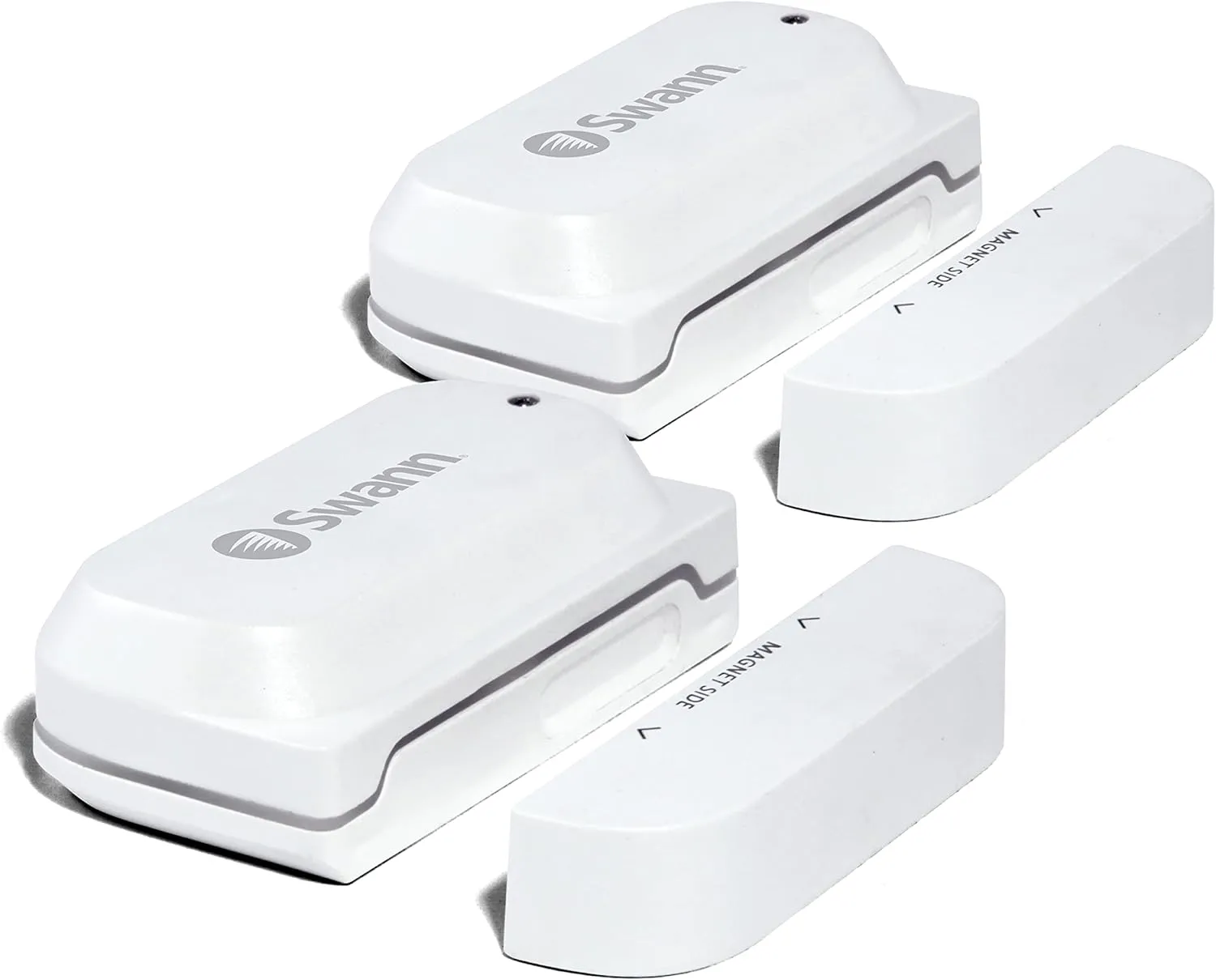 Swann Wireless Window/Door Alert Sensor (2 Pack). Easy Installation (Permanent or Temporary), Wi-Fi Connected, Battery Powered, No Hub Required, Alerts to Your Smartphone and Control Sensor Using App
