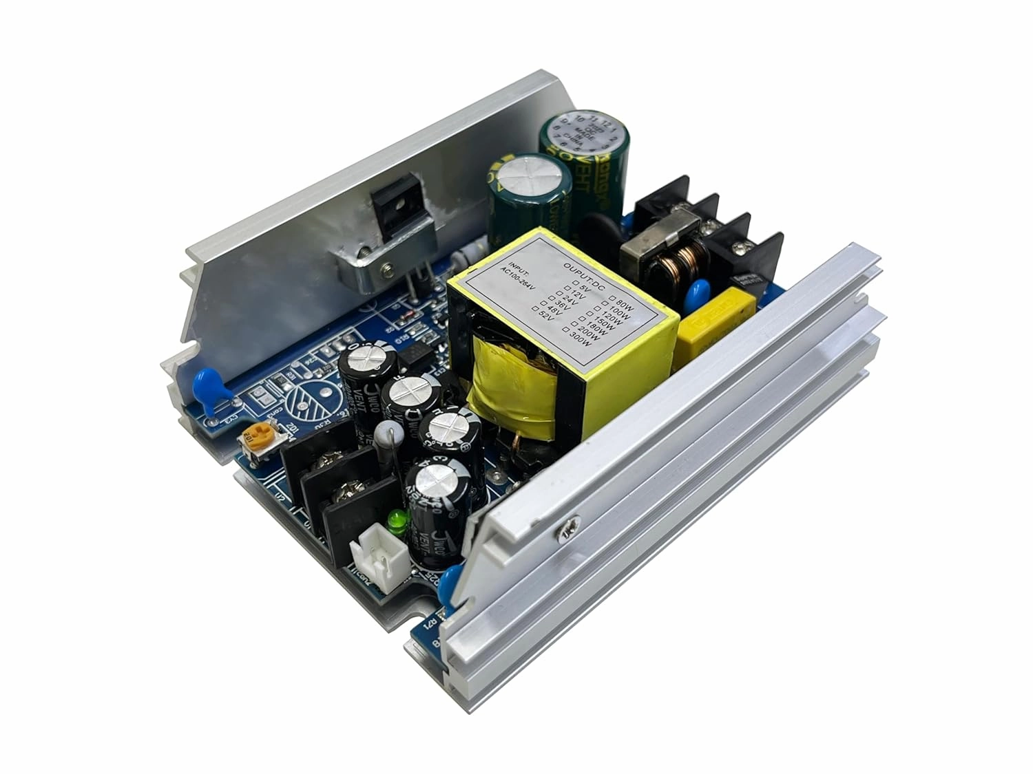 Switching Power Supply AC-DC (1 pcs) ASEMI 100-264VAC 24VDC 6A 150W Overload Protection Module Board for Industrial Automation Light Box Advertisement LED Lighting Equipment Smart Home