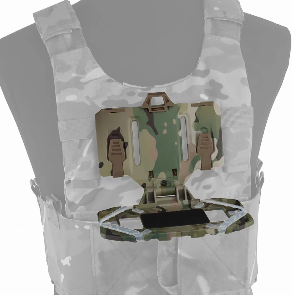 Tactical Folding Phone Navigation Hang Board,MOLLE Vest Phone Holder for Outdoor Airsoft Hunting Game