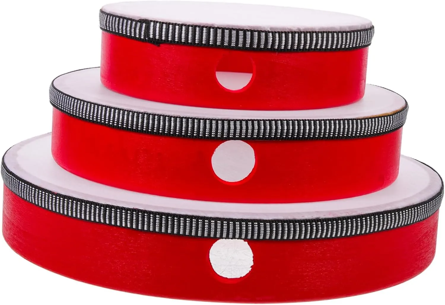 Tambourine for Wedding Hand Drum Set Small Drum Set Handheld Tambourine Non-slip Grip Stage Performance