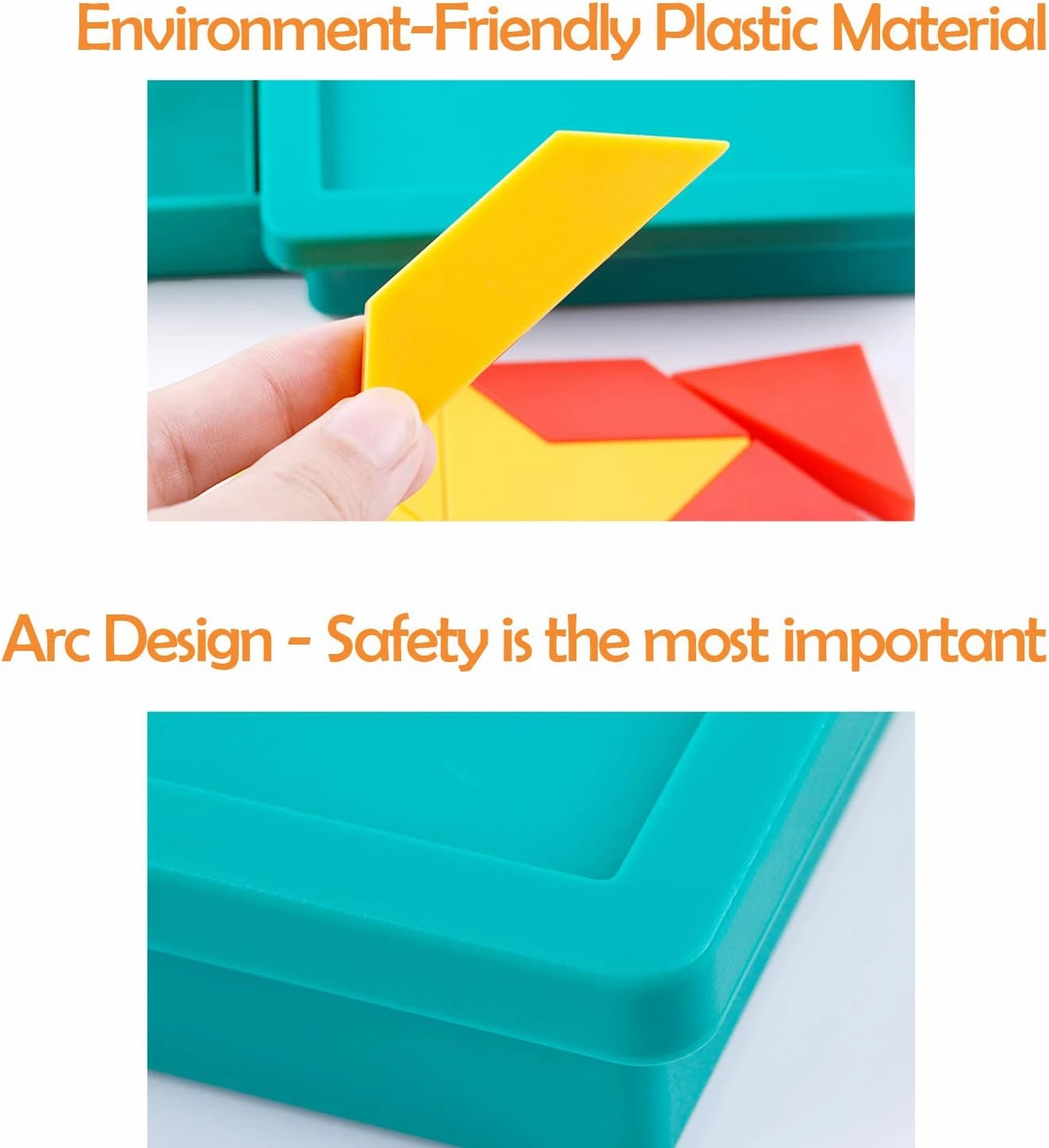 Tangram Puzzle Creative Pattern Logic Game for Age 6 to Adult Learn Logical Reasoning Skills Innovation Toys Educational Game Board Parent-Child Game Montessori Gift Toy for Kids 60pcs Cards
