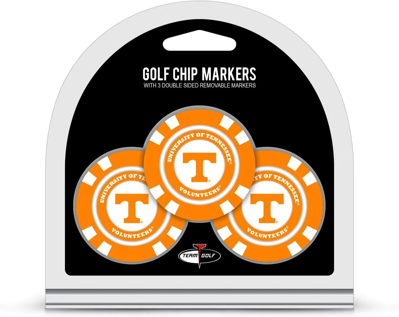 Team Golf NCAA Poker Chip Size with Pop Out Smaller Double-Sided Enamel Markers