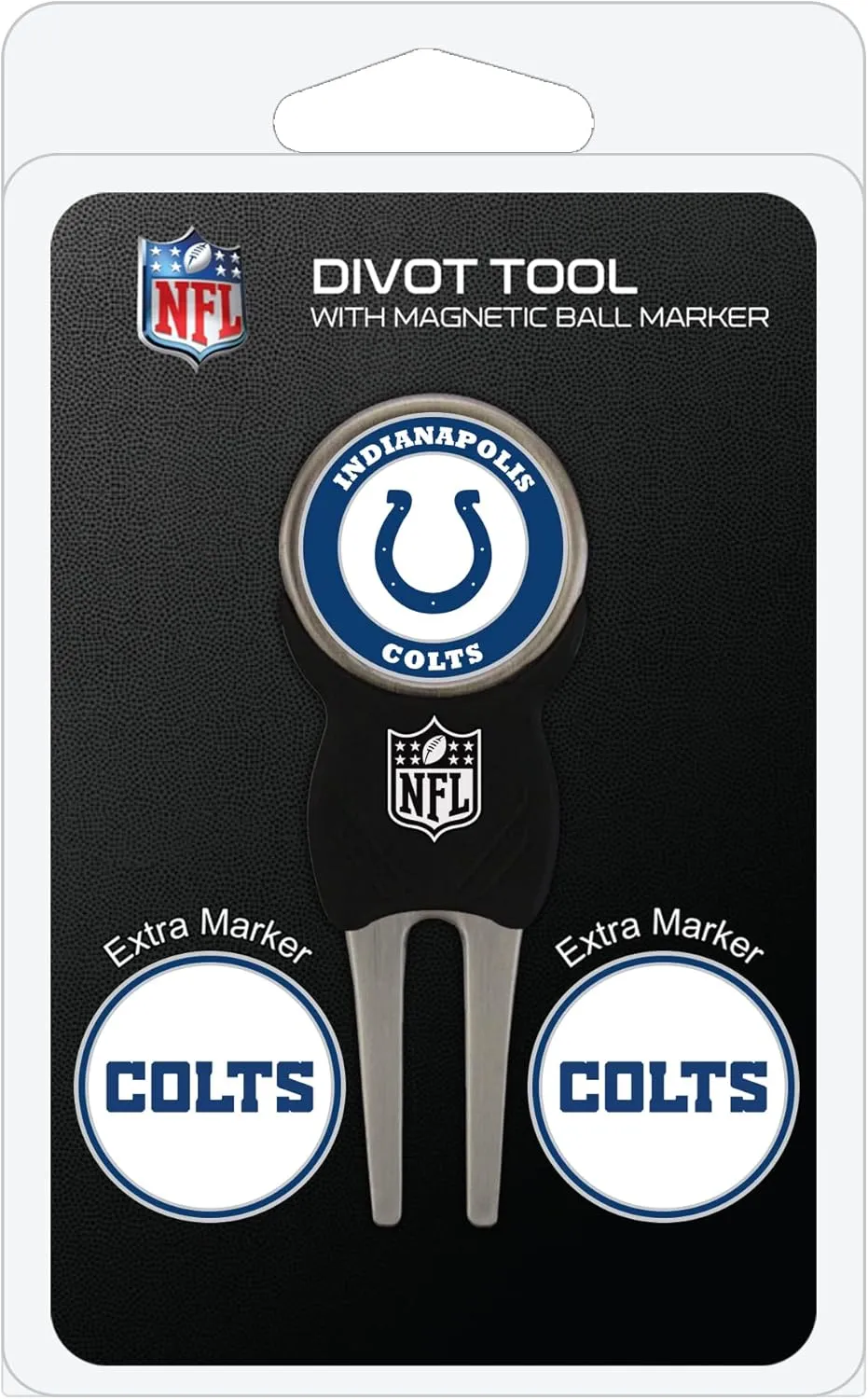 Team Golf NFL Divot Tool with 3 Golf Ball Markers Pack, Markers are Removable Magnetic Double-Sided Enamel