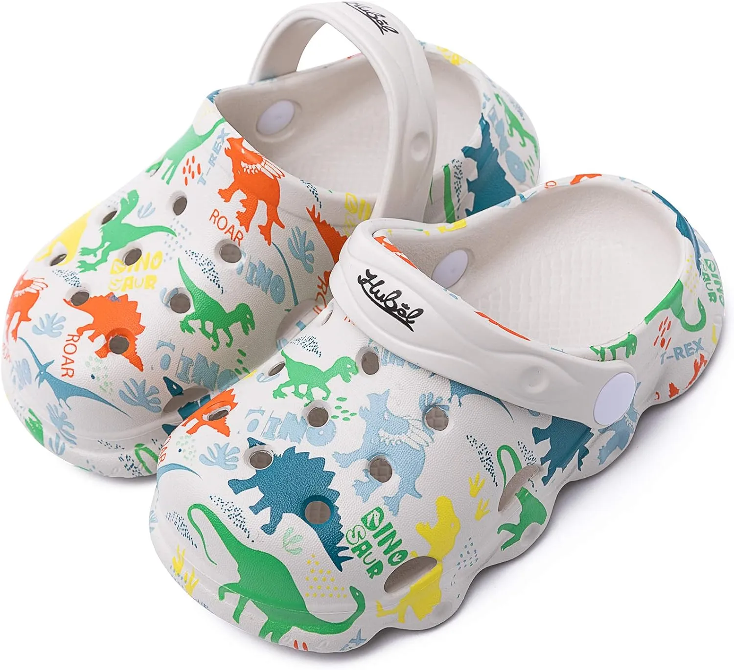 techcity Kids Dinosaur Garden Shoes Cute Cartoon Sandals Clogs Toddler Beach Pool Water Shoes Summer Slides for Boys Girls