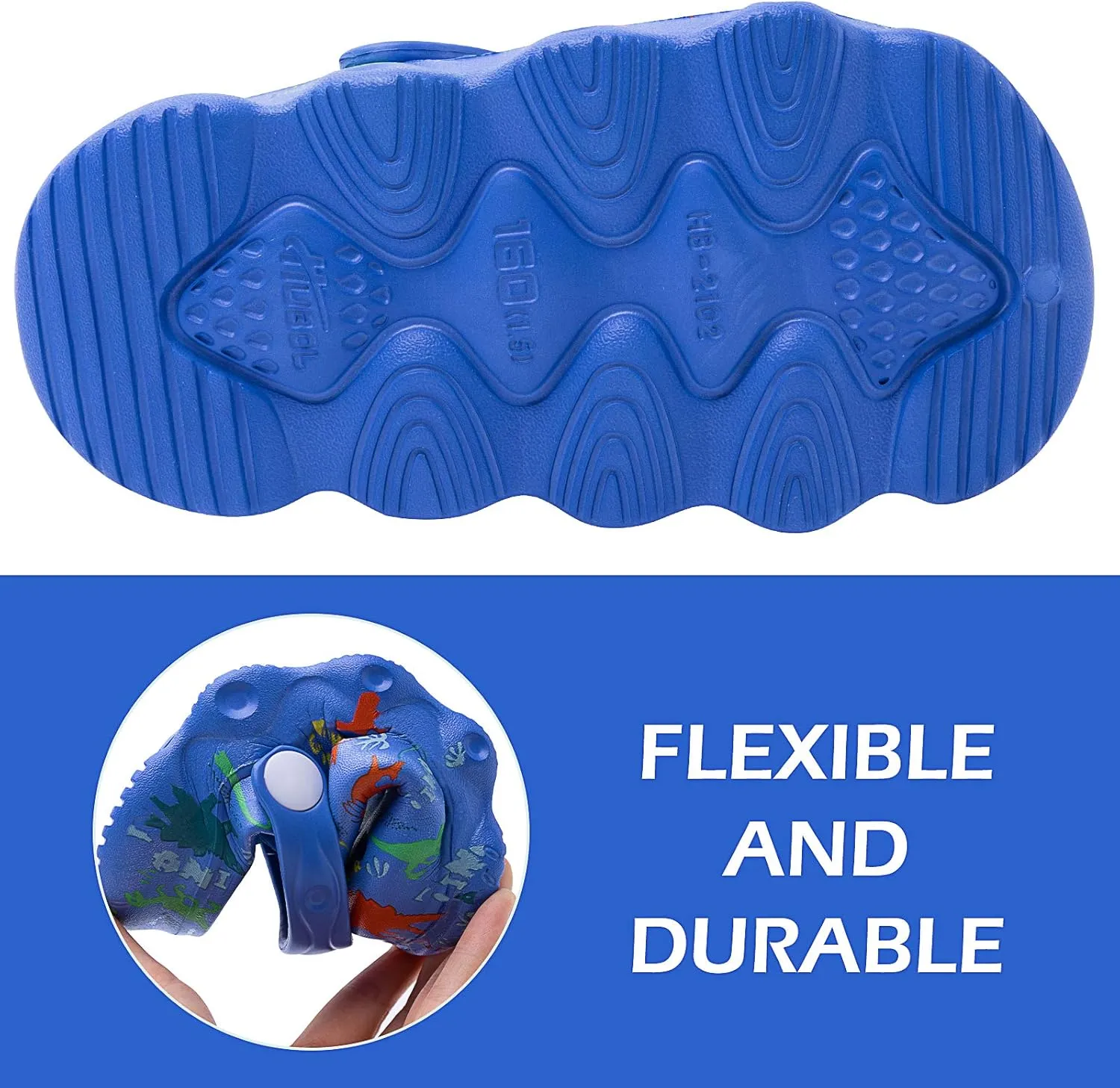 techcity Kids Dinosaur Garden Shoes Cute Cartoon Sandals Clogs Toddler Beach Pool Water Shoes Summer Slides for Boys Girls