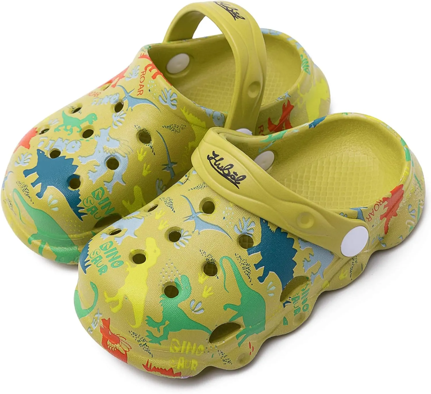 techcity Kids Dinosaur Garden Shoes Cute Cartoon Sandals Clogs Toddler Beach Pool Water Shoes Summer Slides for Boys Girls