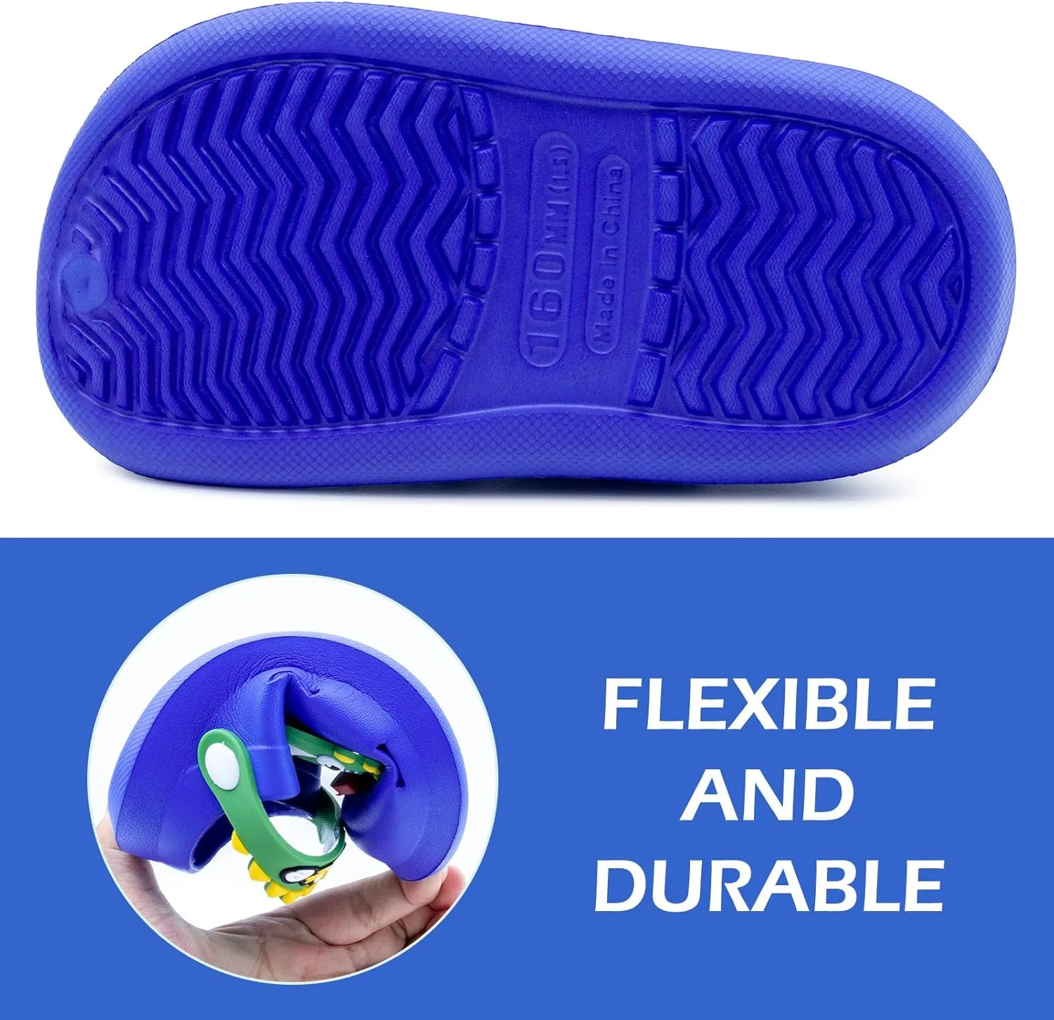 techcity Kids Dinosaur Garden Shoes Cute Cartoon Sandals Clogs Toddler Beach Pool Water Shoes Summer Slides for Boys Girls