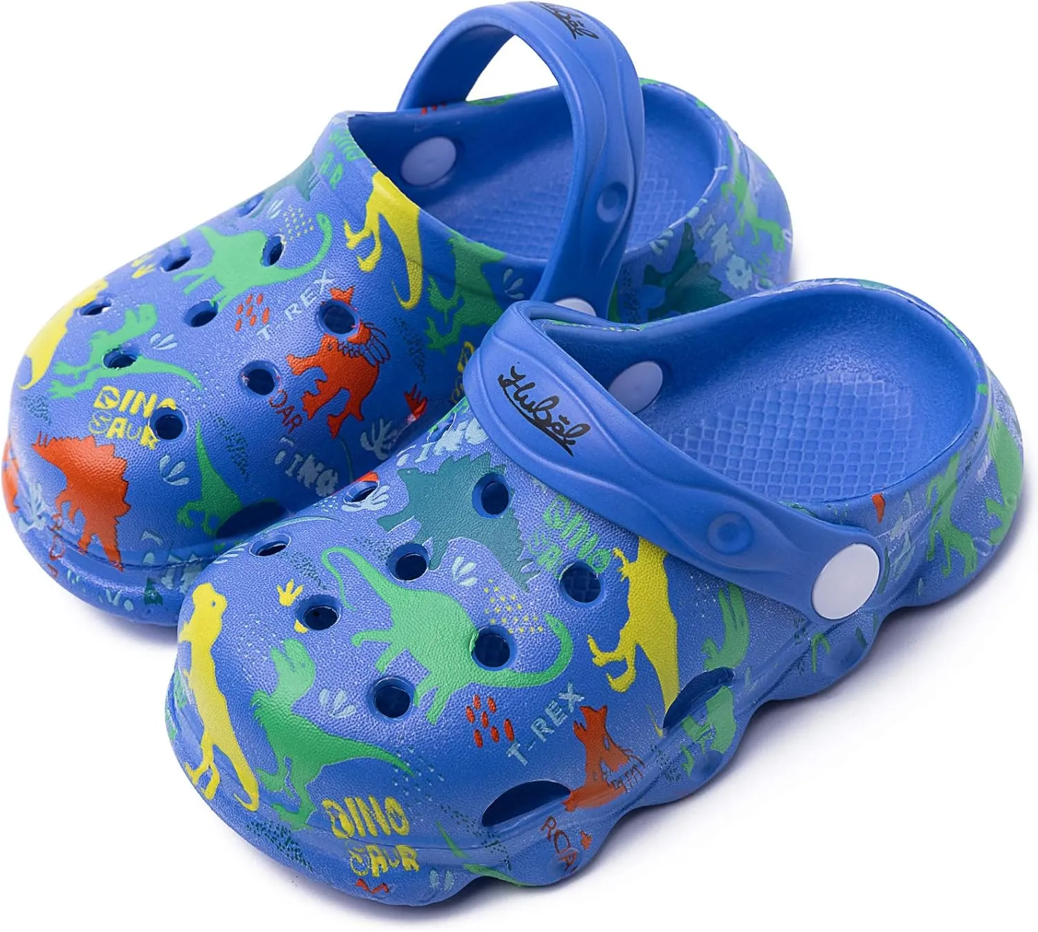 techcity Kids Dinosaur Garden Shoes Cute Cartoon Sandals Clogs Toddler Beach Pool Water Shoes Summer Slides for Boys Girls