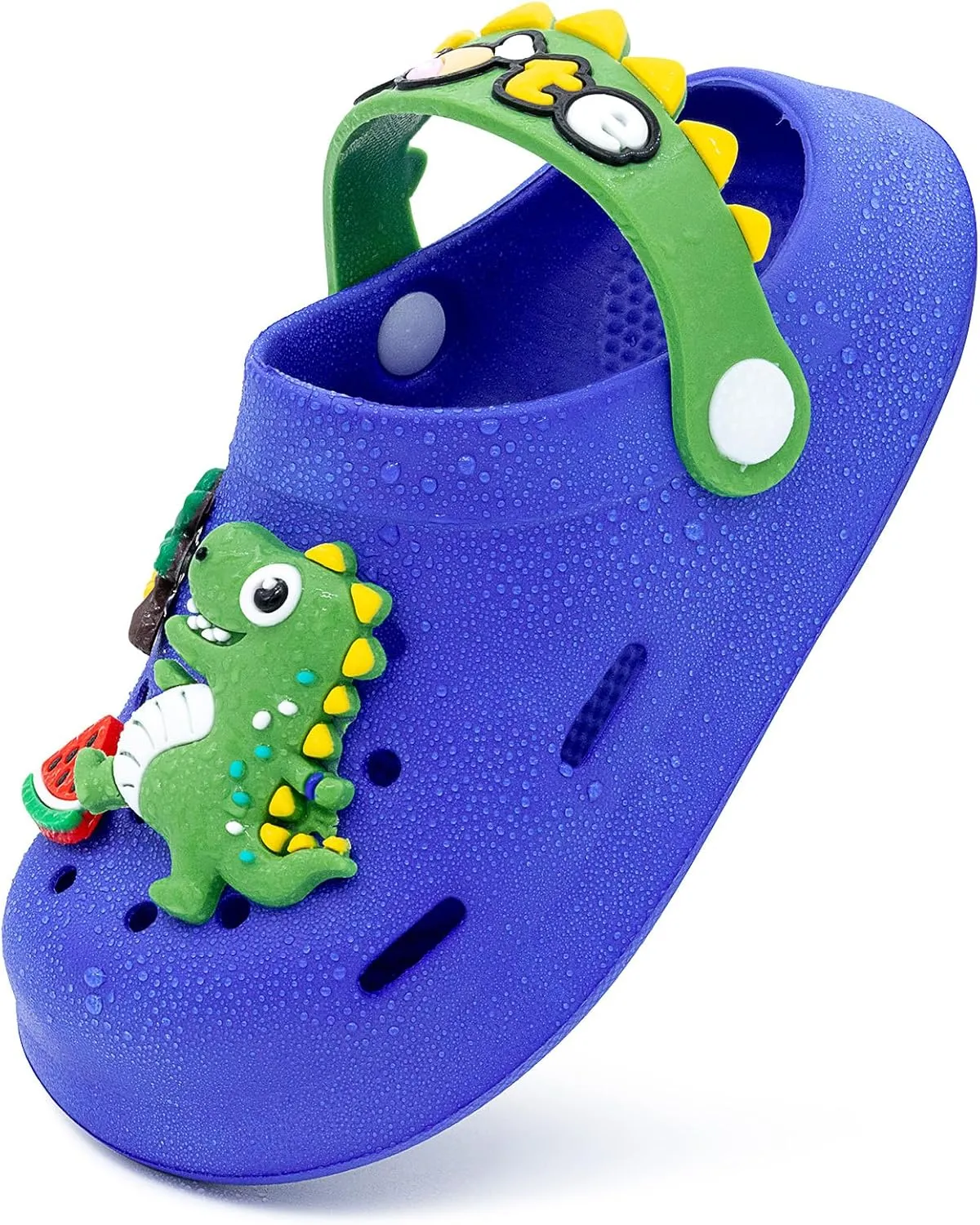 techcity Kids Dinosaur Garden Shoes Cute Cartoon Sandals Clogs Toddler Beach Pool Water Shoes Summer Slides for Boys Girls