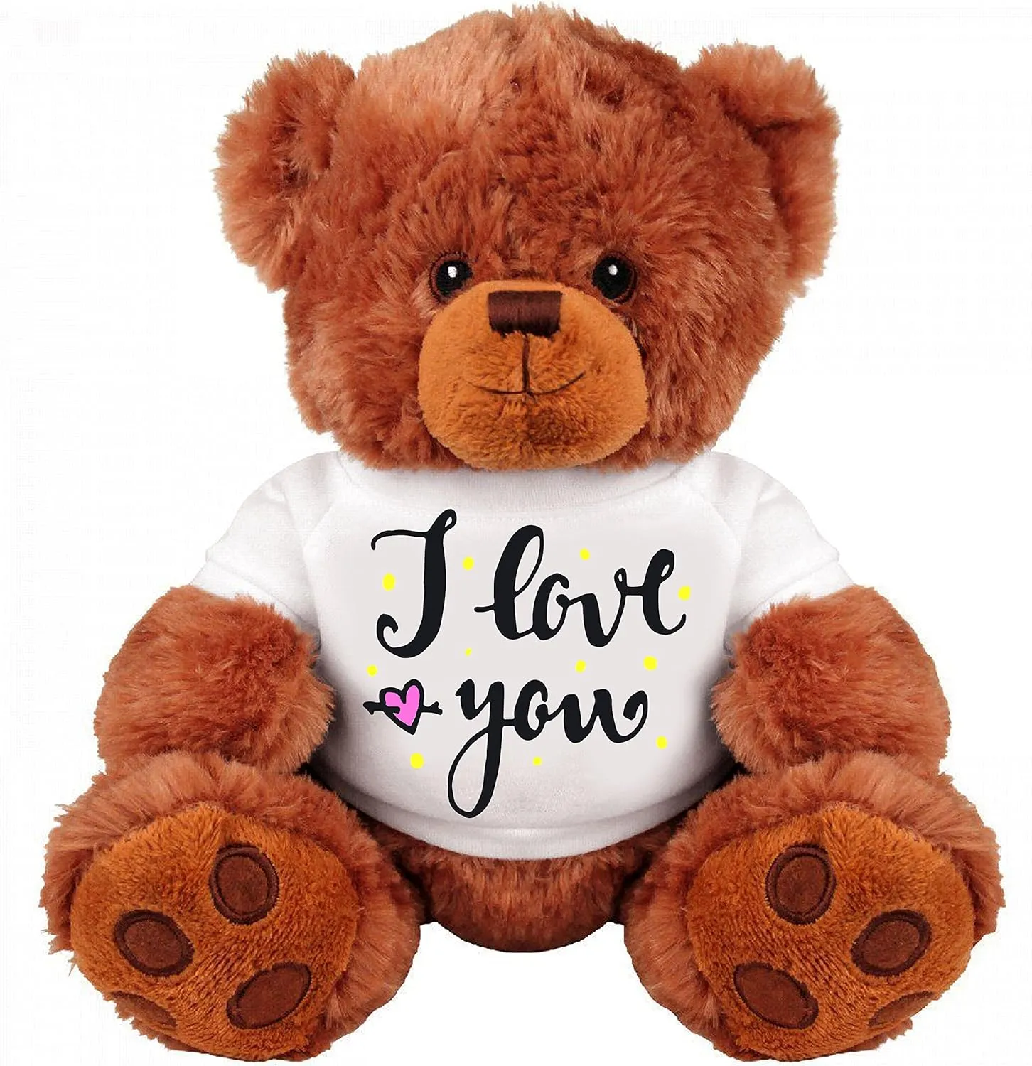 Teddy Bear Couple Gift: Funny 13 Inch Teddy Bear Stuffed Animal : I Love You : Romantic Gift : Best Couple Gift