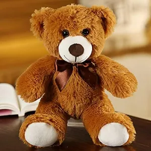 Teddy Bear Stuffed Animal 14 Inch Valentines Day Stuffed Animals - Super Soft Teddy Bears with Ribbon, Cute Teddy Bear for Girlfriend, Boyfriend, Baby Shower, Girls, Boys (Brown)