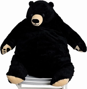 Teddy Bear Plush Toy Teddy Bear Black Stuffed Animal Doll Home Decor Birthday Gift for Girls and Boys (Black, 31.5in/80cm)
