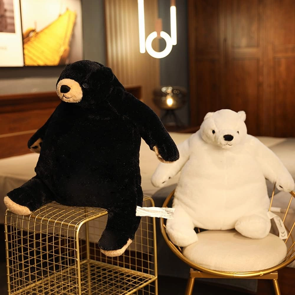 Teddy Bear Plush Toy Teddy Bear Black Stuffed Animal Doll Home Decor Birthday Gift for Girls and Boys (Black, 31.5in/80cm)