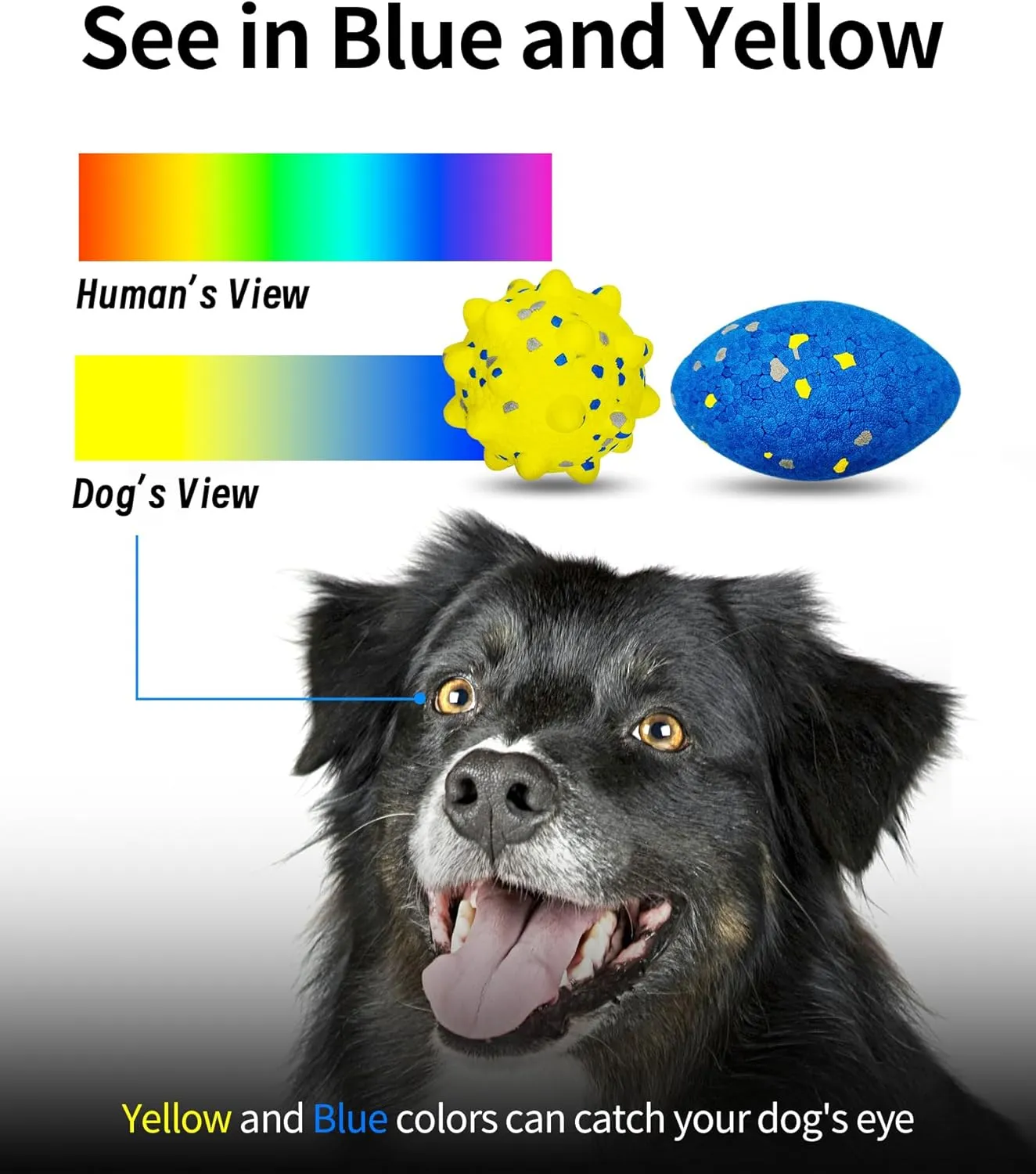 Tennis Balls for Dogs，Interactive Dog Ball，Dog Balls for Aggressive Chewers，Suitable for Large Medium Small Dogs，Puppy Teething Toys，Dogs Ball，Pet Toys，Comes with Organizer Bag