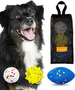 Tennis Balls for Dogs，Interactive Dog Ball，Dog Balls for Aggressive Chewers，Suitable for Large Medium Small Dogs，Puppy Teething Toys，Dogs Ball，Pet Toys，Comes with Organizer Bag