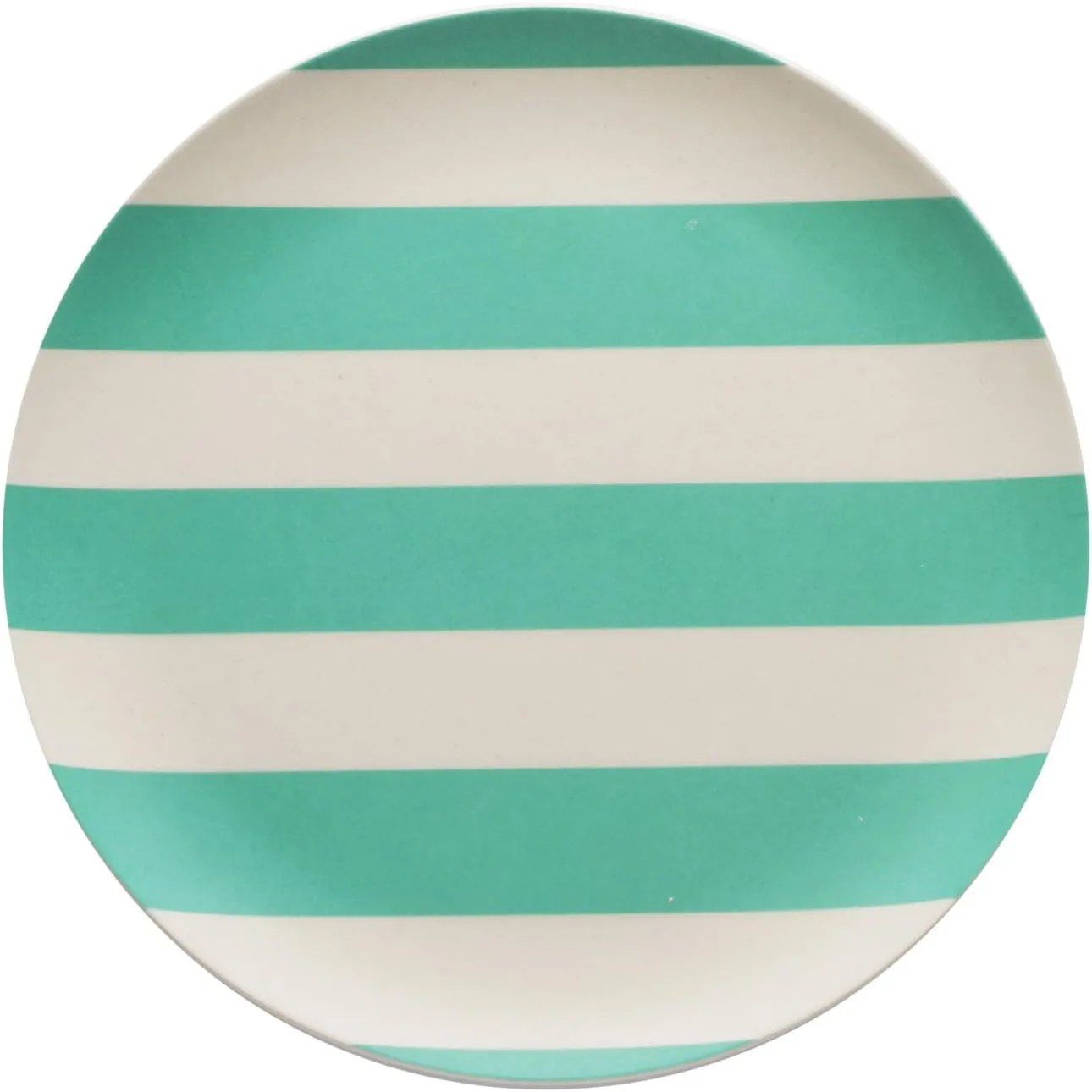 The Jay Companies Stripe Round Salad Plate (Set of 4), Teal
