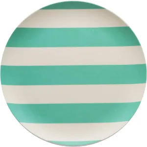 The Jay Companies Stripe Round Salad Plate (Set of 4), Teal