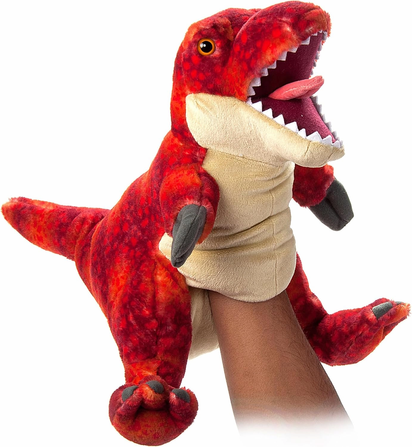 The Petting Zoo Dinosaur T-Rex Stuffed Animal Plushie, Gifts for Kids, Puppetz Animals, T-Rex Dinosaur Plush Toy 16 Inches