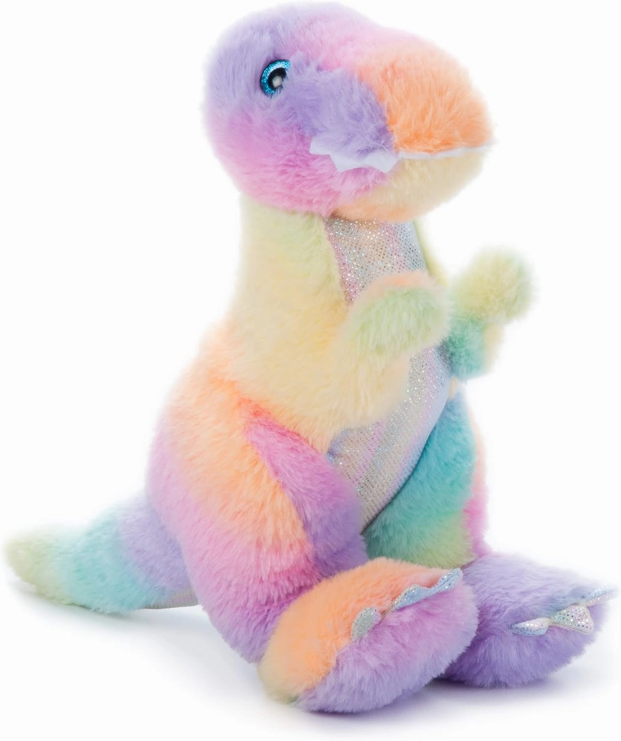 The Petting Zoo T-Rex Stuffed Animal Plushie, Ombrez Dinosaur Animals, ZOOLOGEE Rainbow T-Rex Dinosaur Plush Toy 12 inches