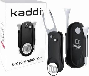 theKADDI Multi-Function Golf Accessories Tool - Magnetic Golf Ball Marker with Upgraded Super Strong N52 RE Magnet, Fast Action Switchblade Divot Repair Tool, Golf Tee Holder & Glove Holder! Patented